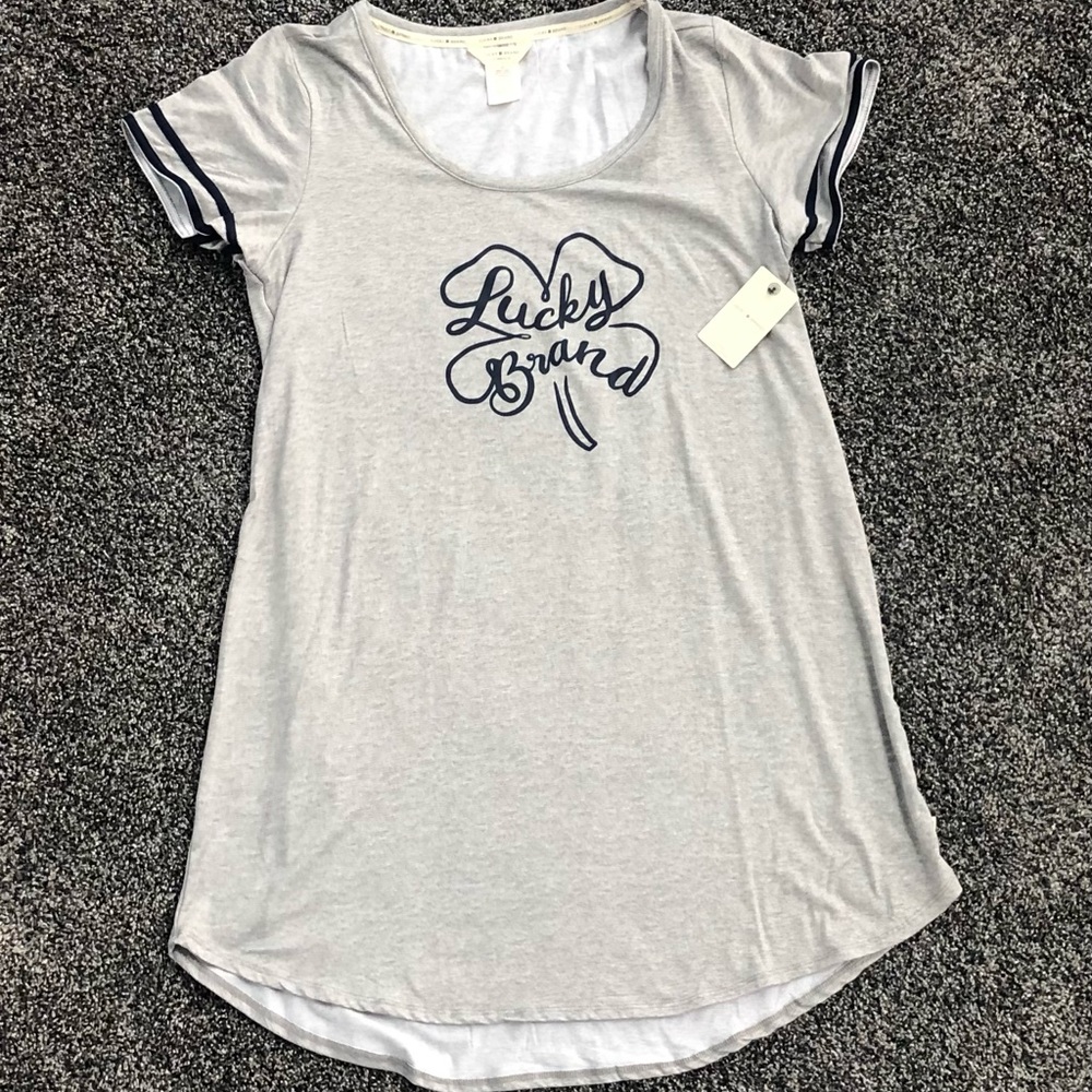 NWT Lucky Brand nite shirt. Heather grey, size L